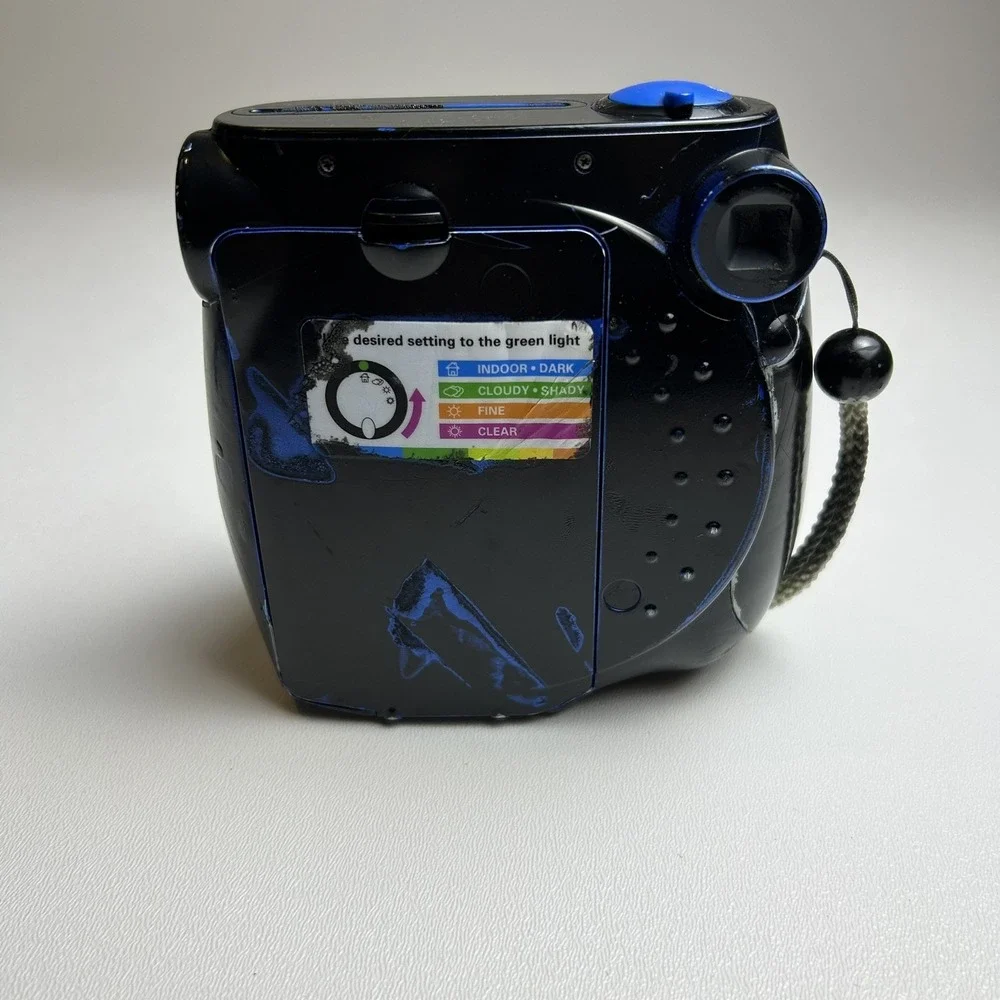 Fujifilm Instax Mini Instant Film Camera Black Blue‎ Galaxy Carrying Case*